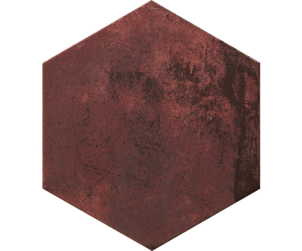 Dlažba jako beton CIR Miami Red Clay Esagona 24x27,7 - vínová