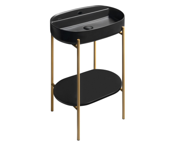Sapho Puno Podstavec S Umyvadlem 600x860x396mm, Zlato Mat