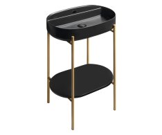 Sapho Puno Podstavec S Umyvadlem 600x860x396mm, Zlato Mat
