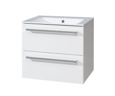 Mereo Bino, Koupelnová Skříňka S Keramickým Umyvadlem 61 Cm, Bílá