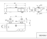 Ippari, Teleskopické Rameno S Termo Baterií Cetus (150mm) A Kompletní Sprchovou Sadou (sprchy Ventura 200mm, Mony) TO-CE3130-SET1