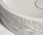 Sapho Ispir Betonové Umyvadlo Včetně Výpusti, 40cm, Bílý Pískovec