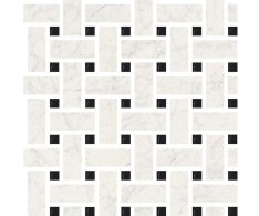 Fioranese Marmorea Bianco Gioia effect MOSAICO INTRECCIO 30x30 Luc. Rett.