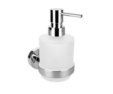 Sapho X-round Dávkovač Mýdla 200ml, Mléčné Sklo, Chrom