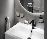 Dvojháček na ručníky Chrome II CR II 100 - CR II 100.20BLM Dvojháček, černá matná X07P1374