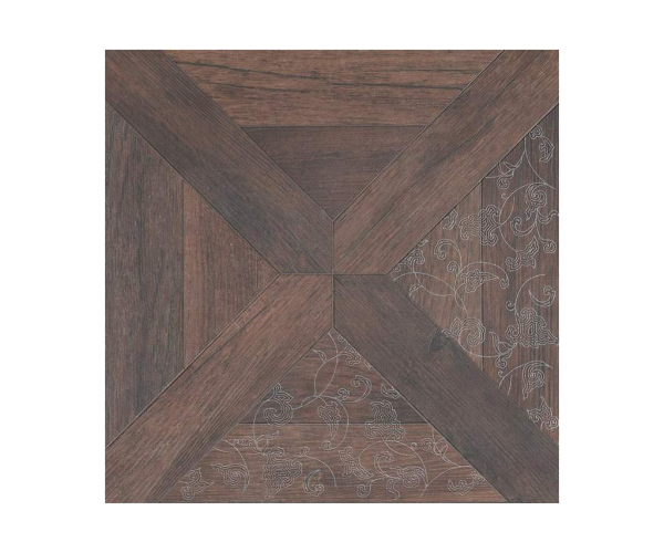 Retro dlažba Settecento Vintage Decoro Angolo Rovere 47,8x47,8 - hnědá