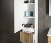 Aqualine Paneda Strip Skříňka Vysoká 35x165x31cm, Levá/pravá, Dub Emporio