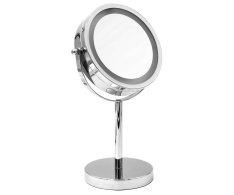 Ridder Daisy Kosmetické Zrcátko Na Postavení Led, ø 150mm, Oboustranné, Chrom