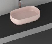 Isvea Infinity Oval Keramické Umyvadlo Na Desku, 55x36cm, Růžová Salmon