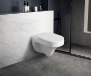 Aqualine Denica Závěsná Wc Mísa, Vortex Rimless, 36x52cm, Bílá