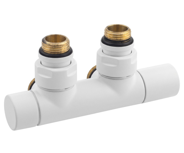 Sapho Twin Připojovací Sada Ventilů Pro Středové Připojení, Bílá Mat