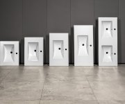 Sapho Slim Keramické Dvojumyvadlo, Nábytkové, 120x46,5cm, Bílá