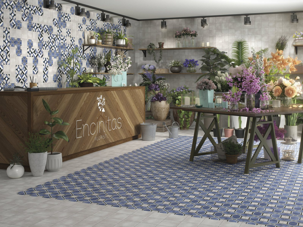 Realizace Retro obklady ve stylu patchwork Ape Carmen Fleur