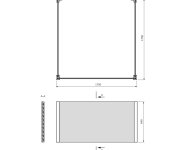 Polysan Universal U Panel 175x175x175x64cm