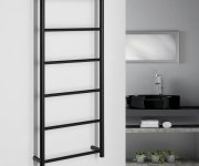 Sapho Shick Nástěnný Sušák Ručníků 500x1344 Mm, Kulatý, černá Mat