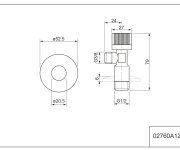 Rohový Ventil 1/2"x3/8", Aquaristo - Kovová Páčka 02760A1238