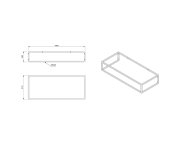 Sapho Ska Konzole Pod Umyvadlo/desku 119,7x22x51cm, černá Mat