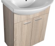 Aqualine Zoja Umyvadlová Skříňka 61,5x74x32,5cm, Dub Platin, 2x Dvířka