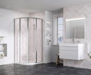 Sprchový kout Supernova SKCP4 - SKCP4 90x90, 195 satin+transparent 3117OU02Z1
