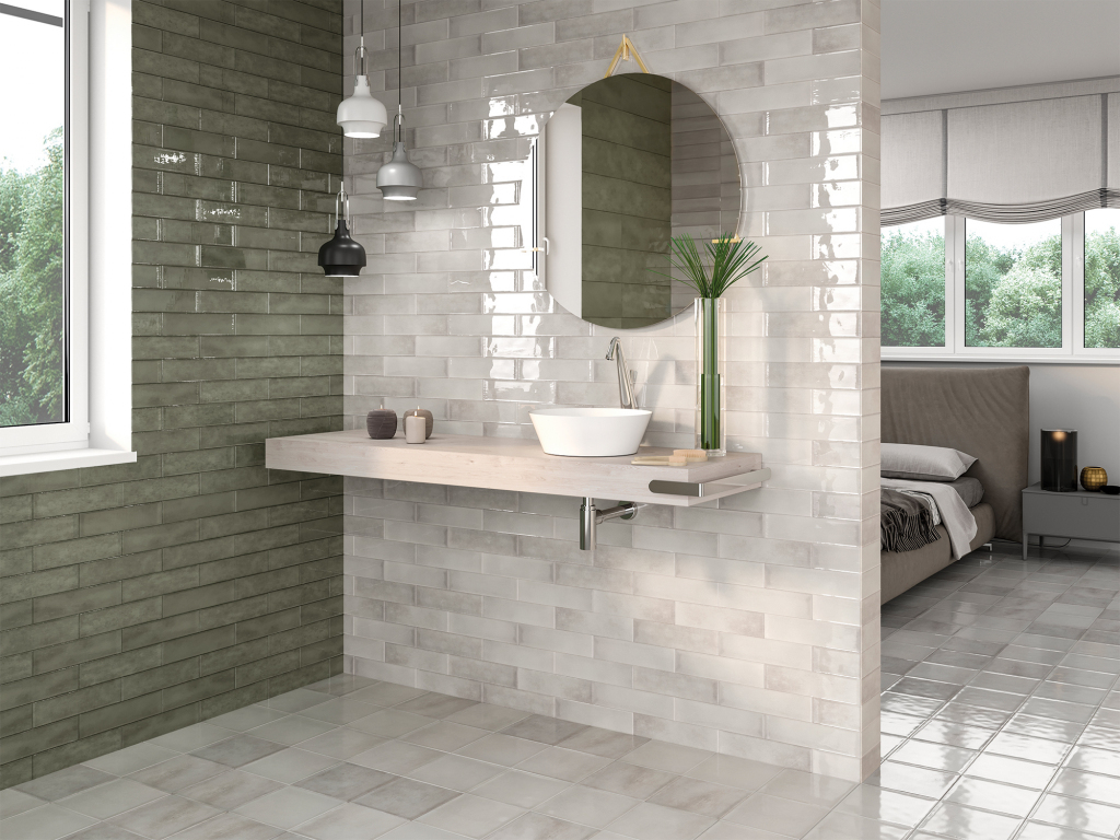 Realizace Obdelníkový OBKLAD do koupelny Bestile Ceramicas Nara