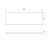 Sapho Ezara Deska Dtdl 141,6x1,8x47cm, Dub Cuneo