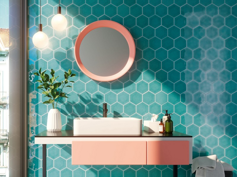 Realizace Koupelna s hexagony APE MEMORIES ACQUA
