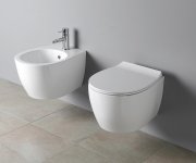 Sapho Sentimenti Závěsné Wc Rimless S Podomítkovou Nádržkou A Tlačítkem Schwab, Bílá