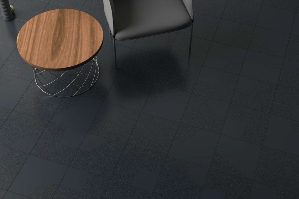 Realizace Elegantní černá matná dlažba Deceram Jasper Black Decor 30x30