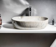 Sapho Dalma Keramické Umyvadlo Na Desku, 59x42cm, Grigio