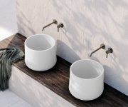 Isvea Allegro Keramické Umyvadlo Vysoké, Průměr 42cm, Bílá