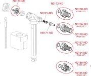 Napouštěcí Ventil, Boční Kovový Závit, Univerzální ALC-A160UNI
