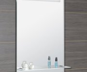Aqualine Zrcadlo S Led Osvětlením A Policí 60x80cm, Kolébkový Vypínač