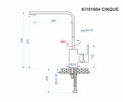 Cinque, Dřezová Stojánková Baterie KI101004