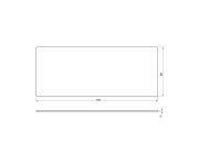 Sapho Wave Deska Rockstone 120,7x1,2x48,8cm, Bílá Mat