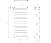 Sapho Metro Dos Otopné Těleso 500x1100 Mm, černá Mat