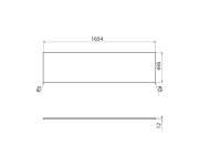Sapho Odetta Deska Rockstone 1654x12x445mm, Bílá Mat