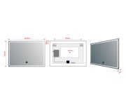 Sapho Gemini Zrcadlo S Led Osvětlením 100x70cm, Chytré Funkce