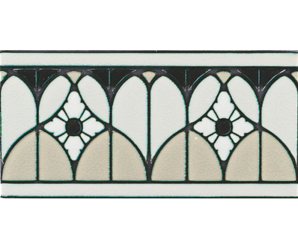 Retro obklad Grazia Venice Bordura Fenice Grey Craquele 10x20