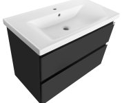 Aqualine Altair Umyvadlová Skříňka 86,5x60x45cm, černá Mat