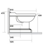 Kerasan Retro Bidet Stojící 39x61cm, černá Mat