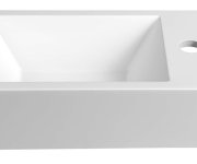 Sapho Amarok Umývátko, Litý Mramor, 40x22cm, Baterie Vpravo, Bílá