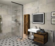 Polysan Architex Sada Pro Neviditelné Uchycení Skla, Podlaha-stěna-strop, 1610x2600mm, černá Mat