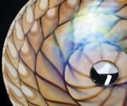 Sapho Caraibi Murano Skleněné Umyvadlo Na Desku, Průměr 41cm, Ivory/hnědá