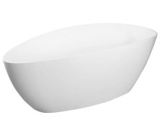 Gelco Elipsie Volně Stojící Vana 1700x770x620mm, Litý Mramor, Bílá Lesk