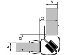 Polysan Sada Dvou Těsnění (magnet) Na 6 A 8mm Sklo, 2000mm, Varianta Roh