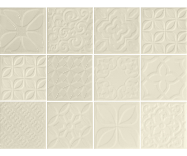 Vzorovaný dekor Aleluia Urban Atelier Decor Glam Pérola 10x10 - béžová