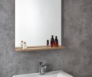 Aqualine Korin Strip Zrcadlo S Led Osvětlením 60x70x12cm, Dub Platin