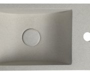 Sapho Crest R Betonové Umývátko, Nástěnné, Včetně Výpusti, 40x22cm, Bílý Pískovec