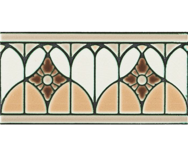 Retro obklad Grazia Venice Bordura Fenice Caramel Craquele 10x20