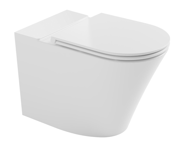 Bruckner Fein Wc Kombi Mísa, Rimless, 61x36cm, Spodní/zadní Odpad, Bílá